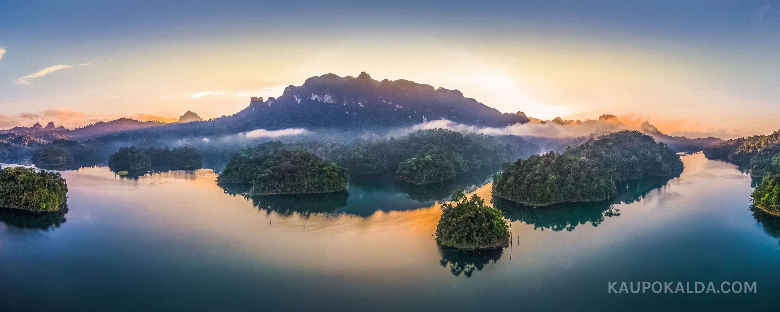Sunrise at Cheow Lan Lake, Thailand